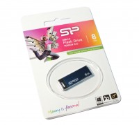 USB Флеш накопитель 8Gb Silicon Power Touch 835 Blue no chain metal 18 9Mbps
