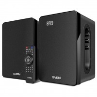 Колонки 2.0 Sven SPS-710 Black, 2 x 20 Вт, МДФ, Bluetooth, USB, SD, разъем для н