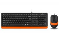 Комплект A4Tech Fstyler Sleek Multimedia Comfort F1010, Black Orange, клавиатура