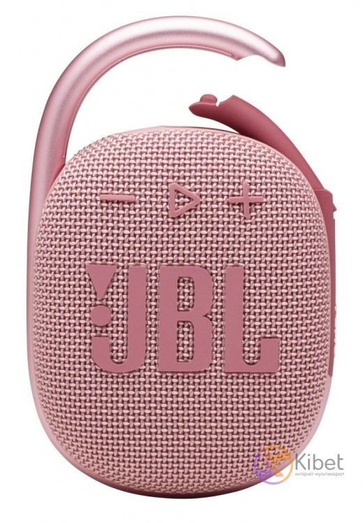 Колонка портативная 1.0 JBL Clip 4 Pink, 5B, Bluetooth, питание от аккумулятора,