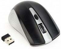 Мышь Gembird MUSW-4B-04-SB беспроводная, Silver Black, dpi:1600, USB, 2xAAА (MUS