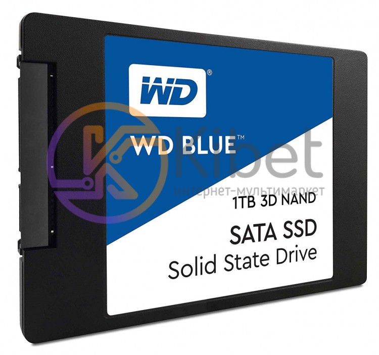 Твердотельный накопитель 1Tb, Western Digital Blue, SATA3, 2.5', 3D TLC, 560 530