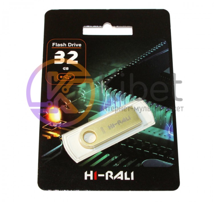 USB Флеш накопитель 32Gb Hi-Rali Shuttle series Gold HI-32GBSHGD