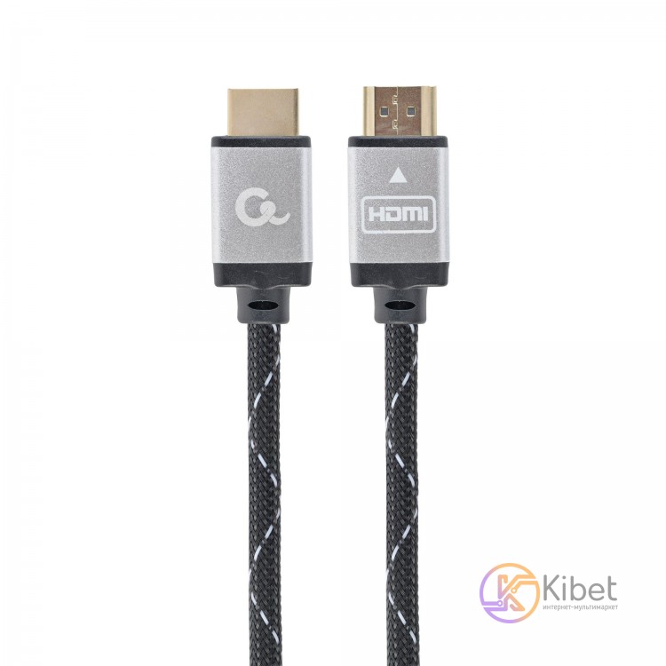 Кабель HDMI - HDMI, 3 м, Black Gray, V2.0, Cablexpert, позолоченные коннекторы,