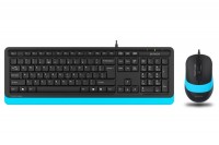 Комплект A4Tech Fstyler Sleek Multimedia Comfort F1010, Black Blue, клавиатура+м