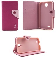 Чехол-книжка для смартфона Lenovo A850 Imak, pink