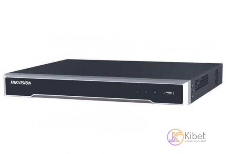 Видеорегистратор IP Hikvision DS-7616NI-K2, Black, 16x IP каналов, H.265+, 1xRCA