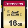 Карта памяти SDHC, 16Gb, Сlass10 UHS-I U1, Transcend 500S (TS16GSDC500S)
