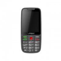 Мобильный телефон Sigma mobile Comfort 50 Elegance Grey 'бабушкофон', 2 Sim, дис