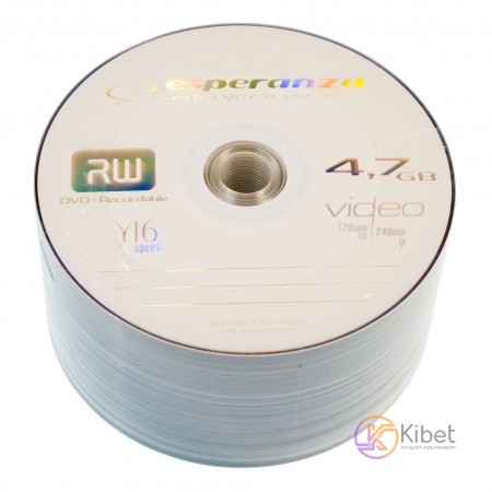 Диск DVD+R 50 Esperanza, 4.7Gb, 16x, Bulk Box