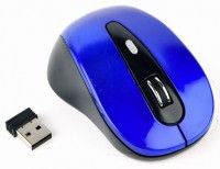 Мышь Gembird MUSW-6B-01-B беспроводная, Black Blue, dpi:1600, USB, 2xAAА (MUSW-6