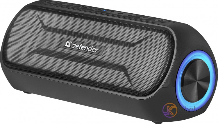 Колонка портативная Defender Enjoy S1000, Black, 20 Вт, Bluetooth, LED подсветка