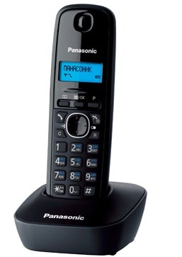 Радиотелефон Panasonic KX-TG1611UAH Black Gray, Caller ID, GAP, телефонная книга