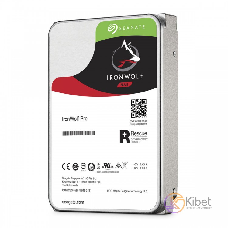 Жесткий диск 3.5' 8Tb Seagate IronWolf Pro, SATA3, 256Mb, 7200 rpm (ST8000NE001)