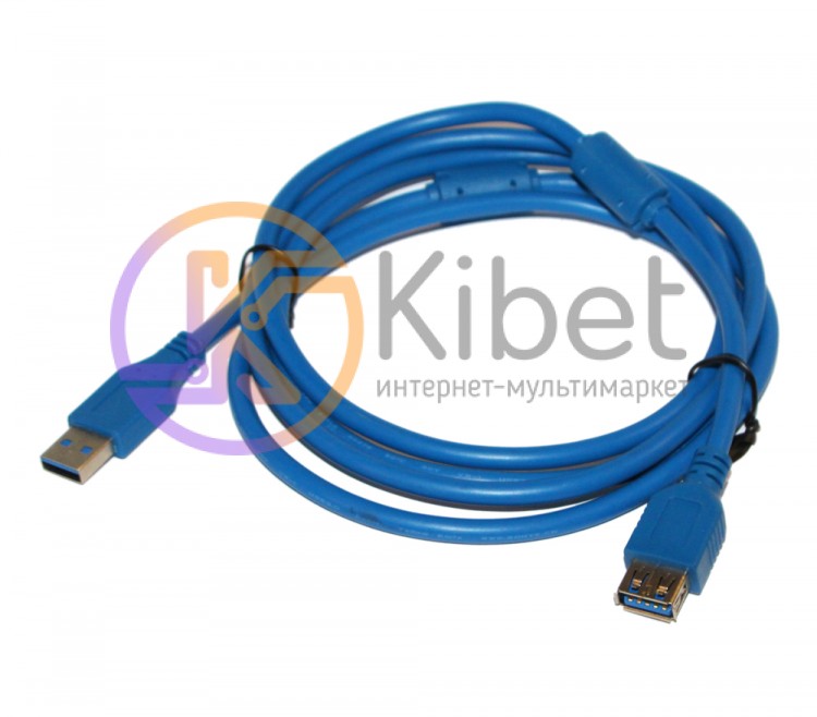 Кабель - удлинитель USB 3.0 - 1.8м AM AF HQ-Tech синий