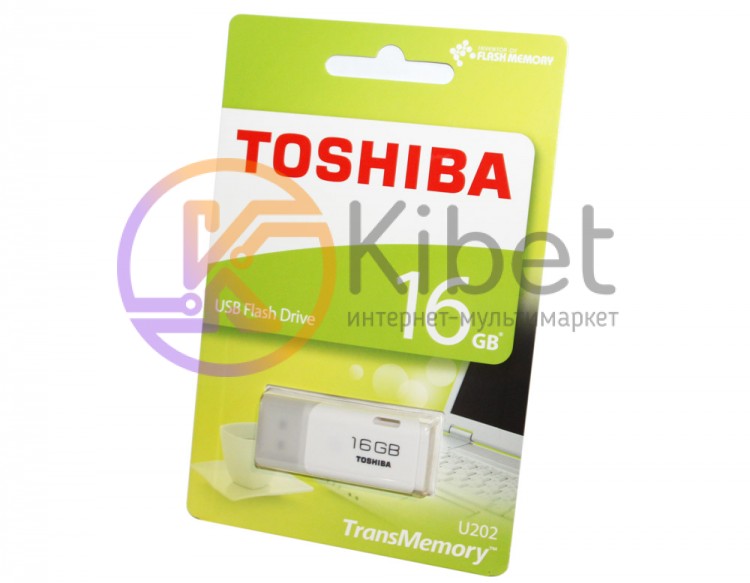 USB Флеш накопитель 16Gb Toshiba U202 White 17 7Mbps THN-U202W0160E4