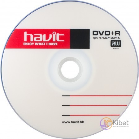 Диск DVD+R 50 Havit, 4.7Gb, 16x, Bulk Box