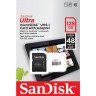 Карта памяти microSDHC, 128Gb, Class10 UHS-I, SanDisk R80MB s Ultra, без адаптер