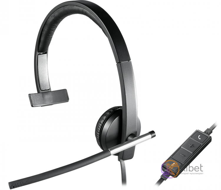 Наушники Logitech H650e Mono, Black, USB, микрофон с эхо- и шумоподавлением, рег