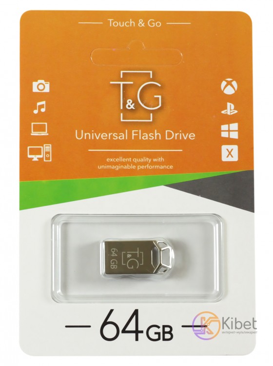 USB Флеш накопитель 64Gb T G 110 Metal series Silver (TG110-64G)