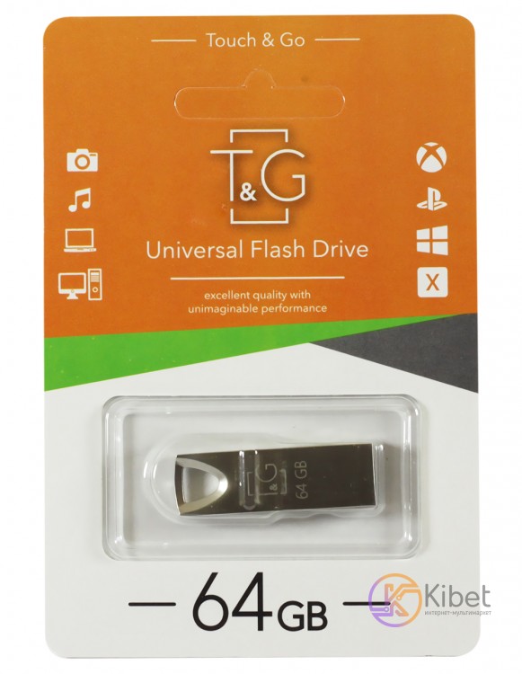 USB Флеш накопитель 64Gb T G 117 Metal series Silver (TG117SL-64G)