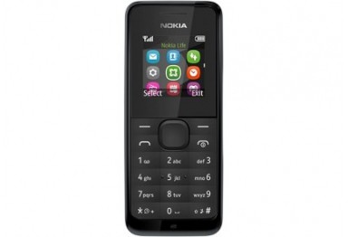 Мобильный телефон Nokia 105 Black DUOS, 2 MicroSim, 1.8' (128х128) TFT, no Cam,