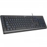 Клавиатура A4Tech KD-600L Black, USB, X-Slim, мультимедийная, со светодиодной по