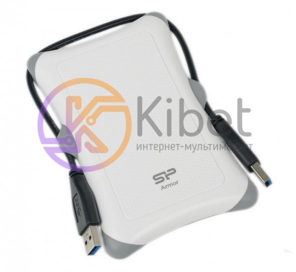 Внешний жесткий диск 1Tb Silicon Power Armor A30, White, 2.5', USB 3.0 (SP010TBP