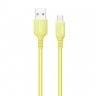 Кабель USB - micro USB 1 м ColorWay Yellow, 2.4A (CW-CBUM043-Y)