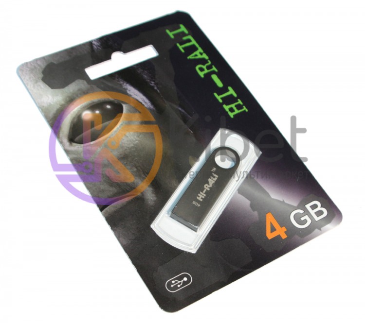 USB Флеш накопитель 4Gb Hi-Rali Shuttle series Black (HI-4GBSHBK)