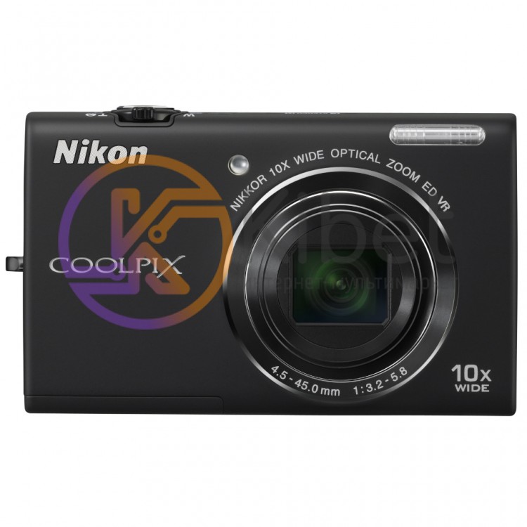 Фотоаппарат Nikon Coolpix S6200 Black, 1 2.3', 16Mpx, LCD 2.7', зум оптический 1