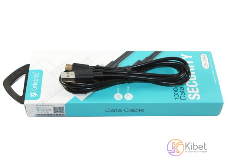 Кабель USB - microUSB, Celebrat, Black, 1 м (CB-09)