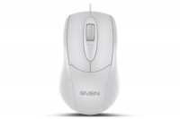 Мышь Sven RX-110, White, USB, оптическая, 1000 dpi, 2 кнопки, 1,5 м