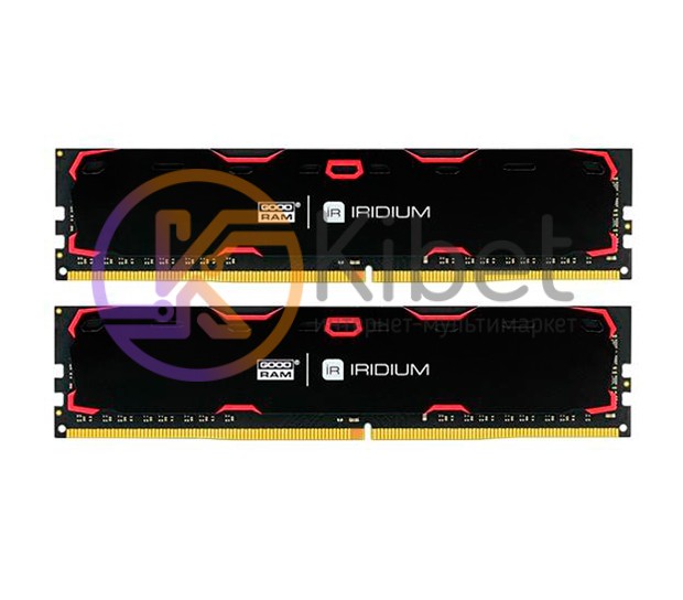 Модуль памяти 4Gb x 2 (8Gb Kit) DDR4, 2400 MHz, Goodram IRDM, Black, 15-17-17, 1