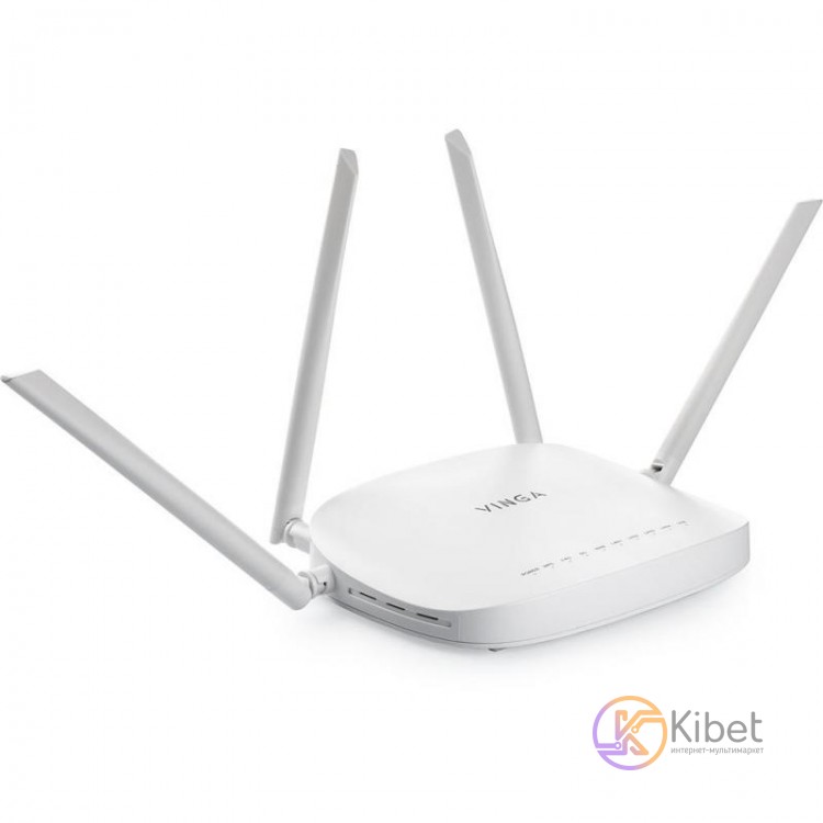 Роутер Vinga WR-AC1210GU, Wi-Fi 802.11b g n, до 867 Mb s, 2.4 5GHz, 4x10 100 100