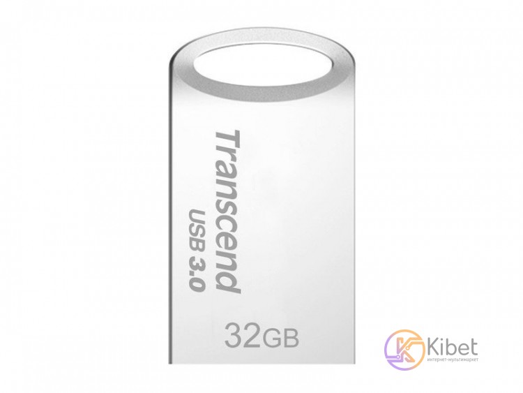 USB 3.0 Флеш накопитель 32Gb Transcend JetFlash 710, Silver, металлический корпу