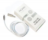 Кабель USB - microUSB, Nomi, White, 1 м DCMF