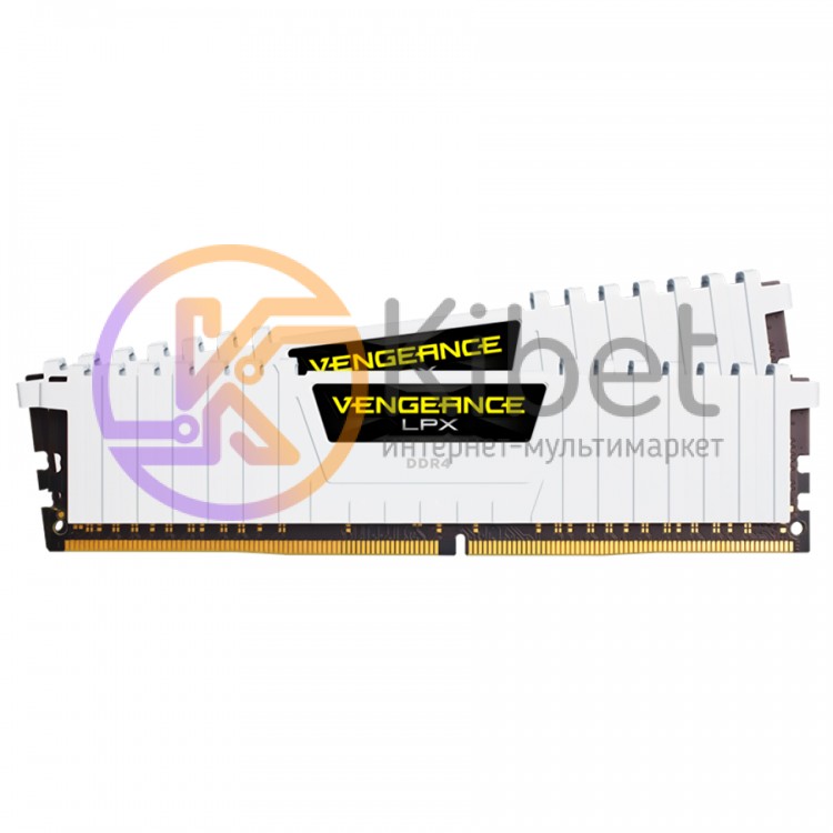 Модуль памяти 8Gb x 2 (16Gb Kit) DDR4, 3000 MHz, Corsair Vengeance LPX, White, 1