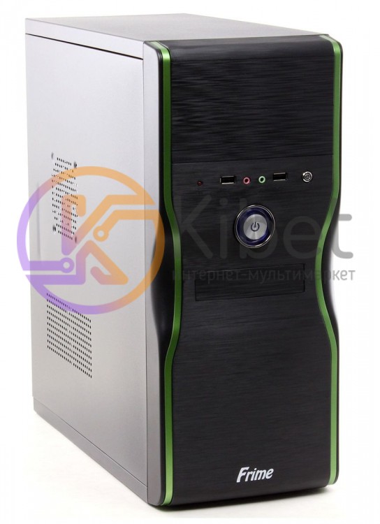 Корпус Frime FC-161BGN Black Green, 450W, 120mm, ATX Micro ATX, 3.5mm х 2, USB