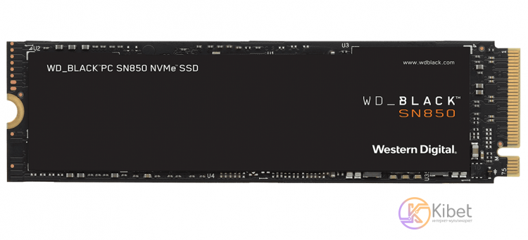 Твердотельный накопитель M.2 500Gb, Western Digital Black SN850, PCI-E 4.0 4x, 3