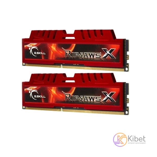 Модуль памяти 4Gb x 2 (8Gb Kit) DDR3, 1600 MHz, G.Skill RipjawsX, Red, 9-9-9-24,