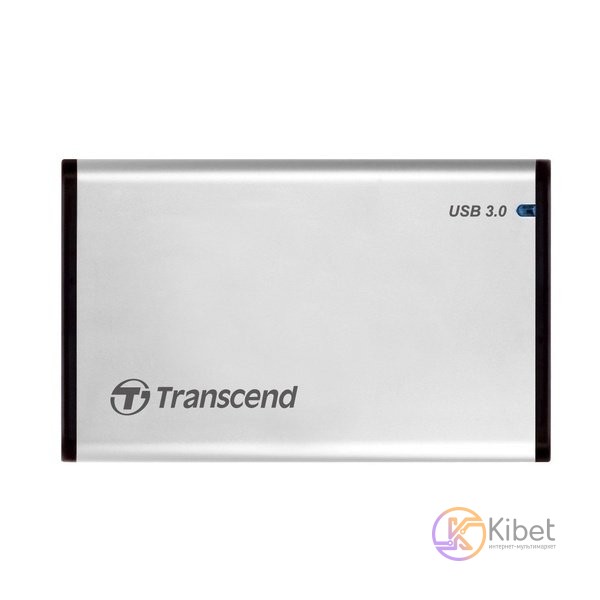 Карман внешний 2.5' Transcend StoreJet 25S3, Silver, для SSD HDD, SATA3, USB 3.1