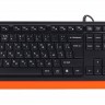 Клавиатура A4tech FKS10 Fstyler Sleek MMedia Comfort, USB, Orange, (US+Ukrainian