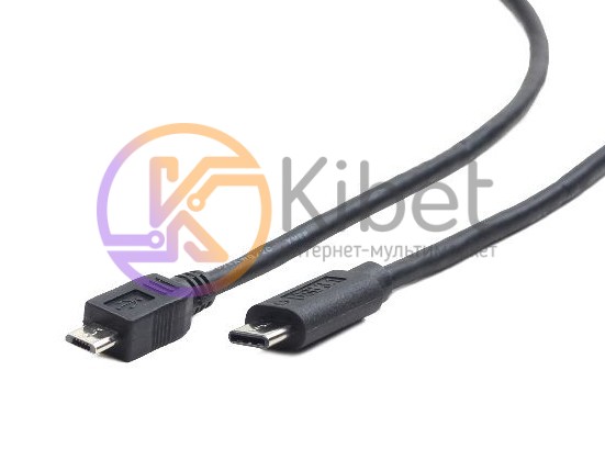 Кабель USB Type-C - micro USB 1.8 м Cablexpert Black, премиум (CCP-USB2-mBMCM-6)