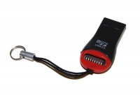 Card Reader внешний Black Red, Polybag microSD USB 2.0