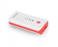 Универсальная мобильная батарея 5200 mAh, Esperanza, White Red, 1xUSB 1A, LED