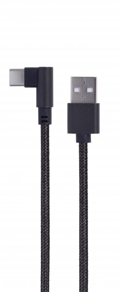 Кабель USB - USB Type-C 0.2 м Cablexpert Black, угловой (CC-USB2-AMCML-0.2M)