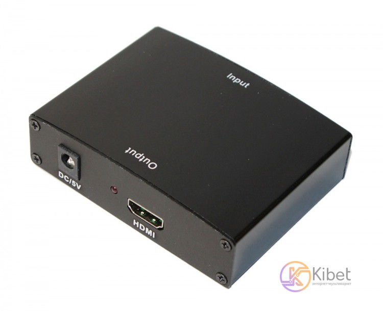 Адаптер VGA (F) + 2xRCA (F) - HDMI (F), Atcom, Black, блок питания (15271)