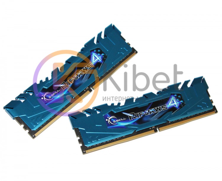Модуль памяти 8Gb x 2 (16Gb Kit) DDR4, 3000 MHz, G.Skill Ripjaws 4, Blue, 15-16-