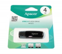 USB Флеш накопитель 4Gb Apacer AH322 Black, AP4GAH322B-1